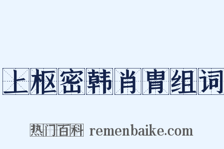 上枢密韩肖胄组词是什么意思的图片